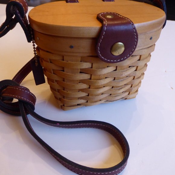 Longaberger Homecoming Bee Station 2000 Kiddie Basket Purse Leather Strap Stamp - Picture 15 of 16